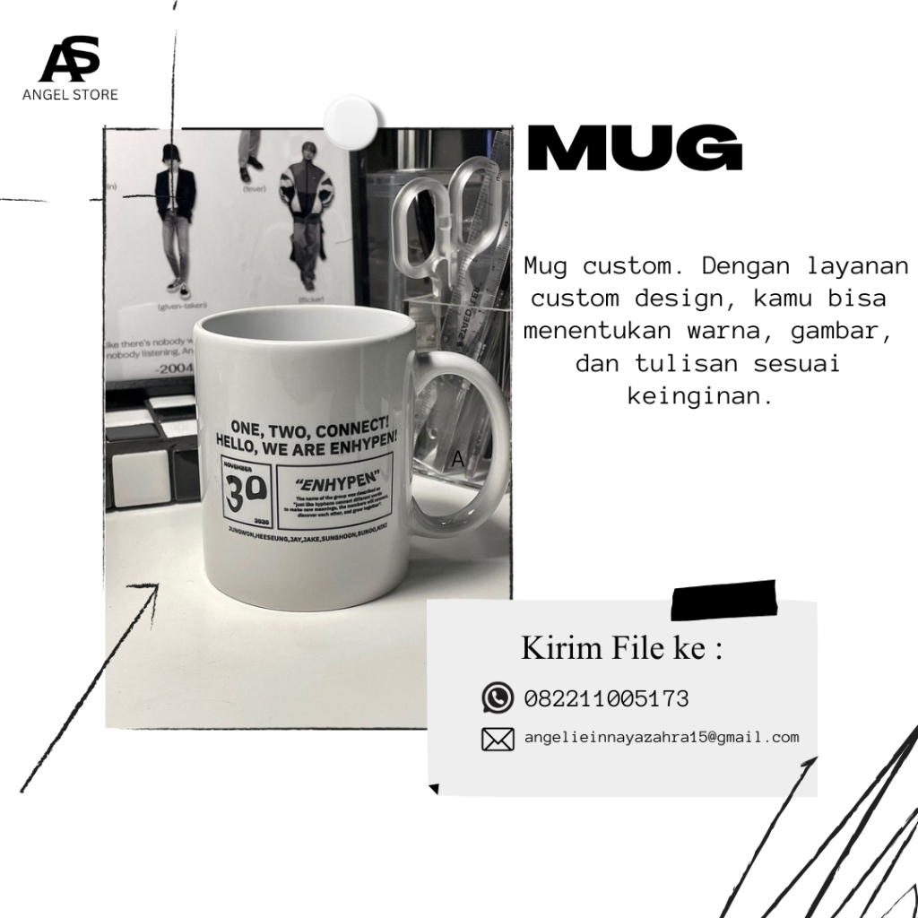 Mug Custom AngelStore.id untuk Hadiah & Souvenir yang Lebih Personal